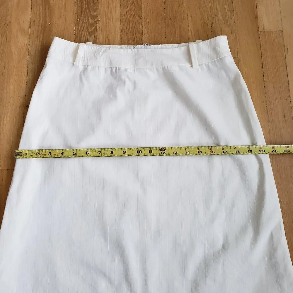 H&M women's Ivory off white business work straight skirt Size 6